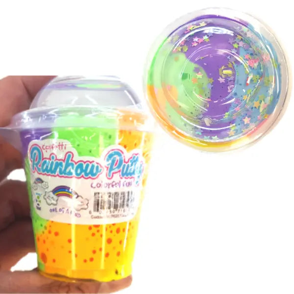 Confetti Rainbow Putty Toy